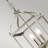 Mała lampa wisząca Larkin 2 źródła światła szczotkowany nikiel designerska metalowa KL-LARKIN-P-S-NI KICHLER